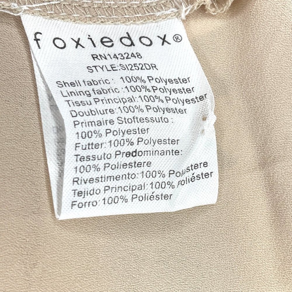 Foxiedox mini lace dress Cream Ivory White M Sleeveless Lightweight Retro - Picture 14 of 16